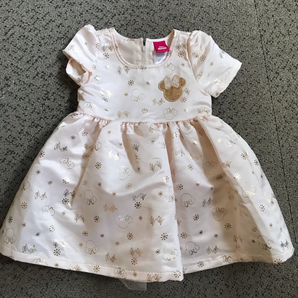 Disney Minnie ivoryGold-Accent Toddler Dress